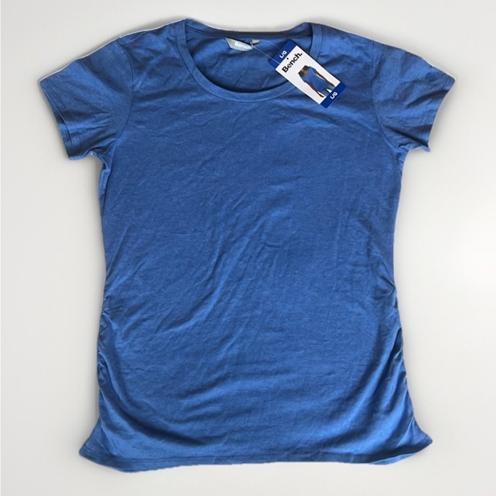 NWT Bench Blue Women’s T-Shirt with ruched sides sz L
